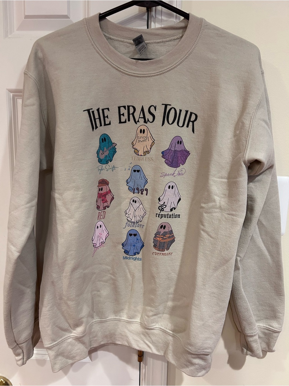 Taylor Swift The Eras Tour Beige Graphic Crewneck Sweatshirt